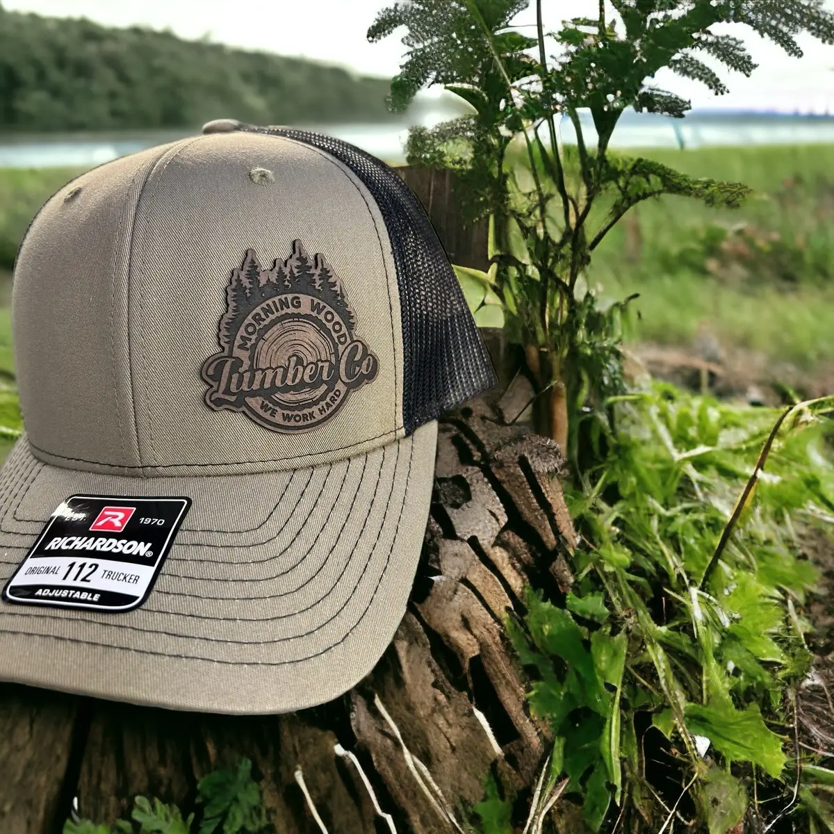 Custom Richardson Morning Wood Logo Hat for Outdoor Enthusiasts