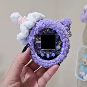Handmade Coquette Crochet Tamagotchi Paradise Witch Cat Cover Case Super Cute