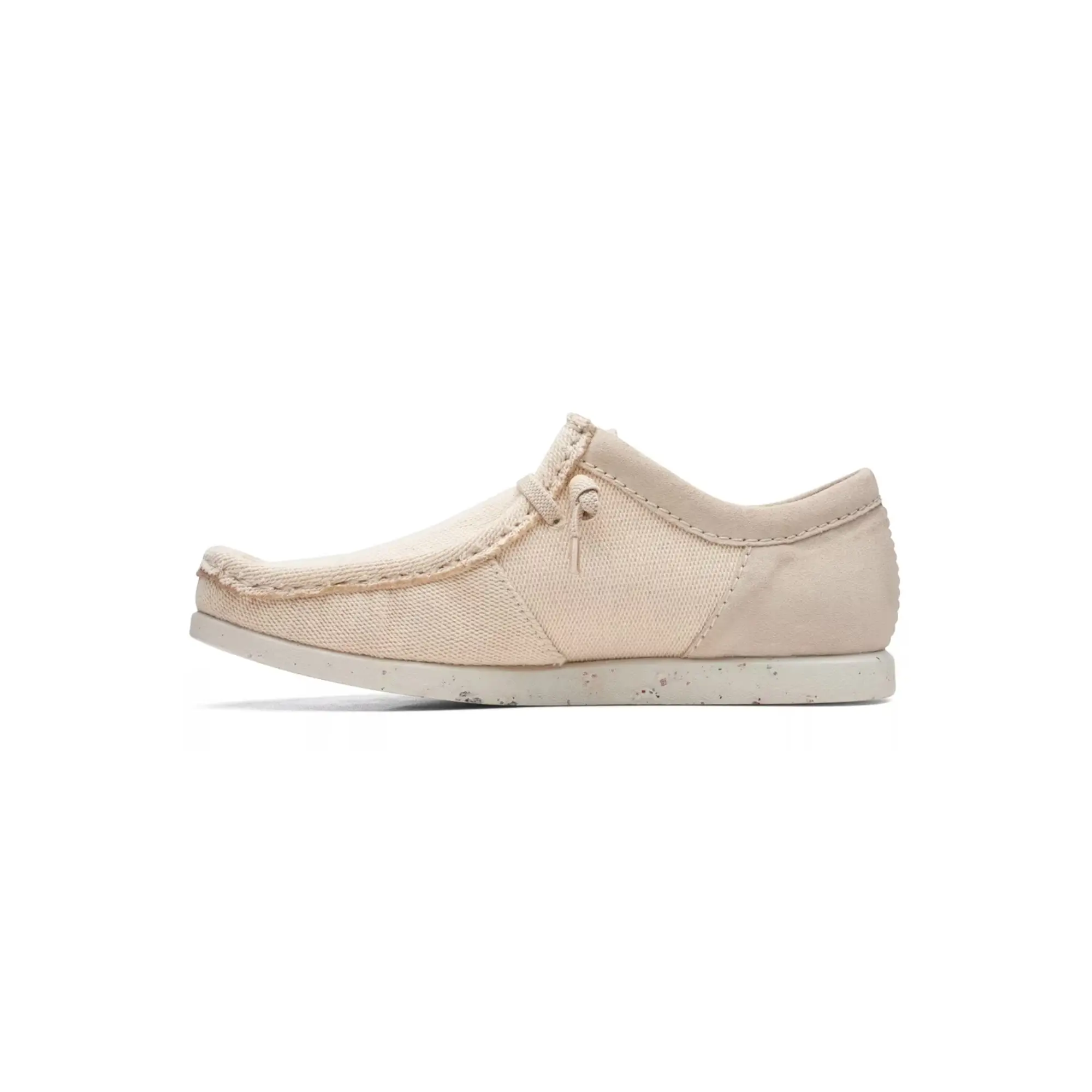 Clarks ShacreLite Moc Men's Casual Shoes, Lightweight Low Top Moccasins in Breathable Fabric with Cushioned EVA Sole, Classic, Ivory Combi, Slip On, No, Shock Resistant, Leather, Closed