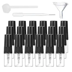 Portable Perfume Bottle Set, 21pcs/set Including 18pcs 2ml Empty Perfume Spray Bottle and 3 Accessories, Refillable Perfume Atomizer Bottle, Travel Sprayer Bottle, Perfume Dispenser, Skin Care Tools