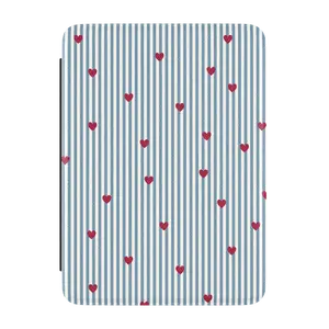 Casely Kindle Case | Love Lines | Blue Stripes