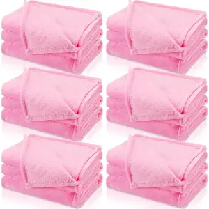 6 count Fleece Throw Blanket Bulk for  Girl Soft Plush Flannel Throw Sleepover Slumber Movie Night Galentine's Graduation Party Office(,51 x 71 Inch)