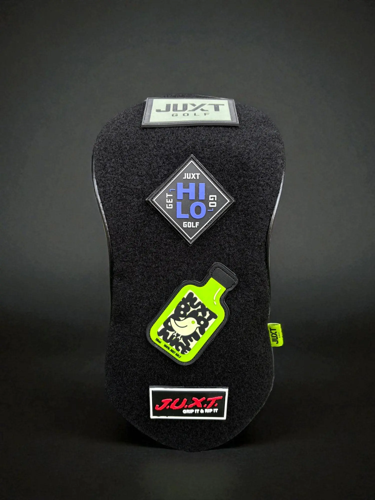 Golf Driver Head Covers Bundle - Premium Vegan Leather, Customizable Patch System with Velcro Swaps, Magnet Closure, Shoe Bag Included, Remix-Ready, Golf Head Covers