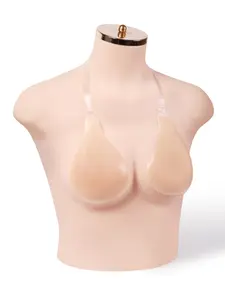 Scoop Shape Plus Size Breast Lift Tape with Adjustable Clasp & Clear Neck Strap - Push Up Lift Silicone Nipple Covers, Reusable, Washable, Natural Look, Backless Adhesive Bra for Women, Adhesive Bra Inserts