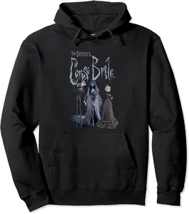 Corpse Bride Victor Victoria & Emily Full Body Group Shot Pullover Hoodie - Robertsm Shop 94B0CCPQG4NR
