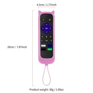 Glow in The Dark Silicone Remote Control Cover, 1 Count Universal Sleeve Case for TCL, Hisense, Roku TV Streaming Stick 4K+