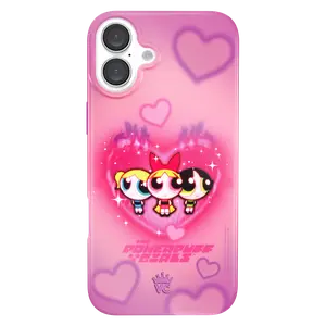 The Powerpuff Girls Airbrush Hearts iPhone Case