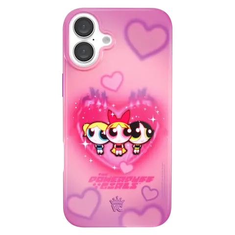 The Powerpuff Girls Airbrush Hearts iPhone Case