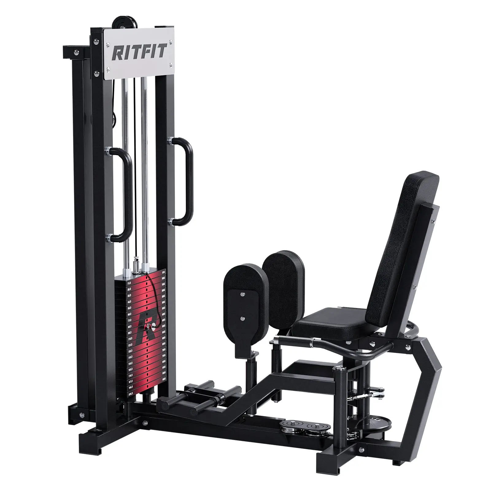 RITFIT Panther Home Hip Abductor and Adductor Machine,Inner & Outer Thigh Exercise Equipment with Adjustable Weight Stack,19 plates totaling 209 lbs for Glutes,Hips & Leg Strength Training