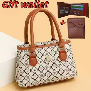 Children's Handbag Girls' Shoulder Crossbody Bag Classic Women's Handbag with Double Bag Double Zipper Design Multiple Pockets for Mobile Phones Wallets Cosmetics