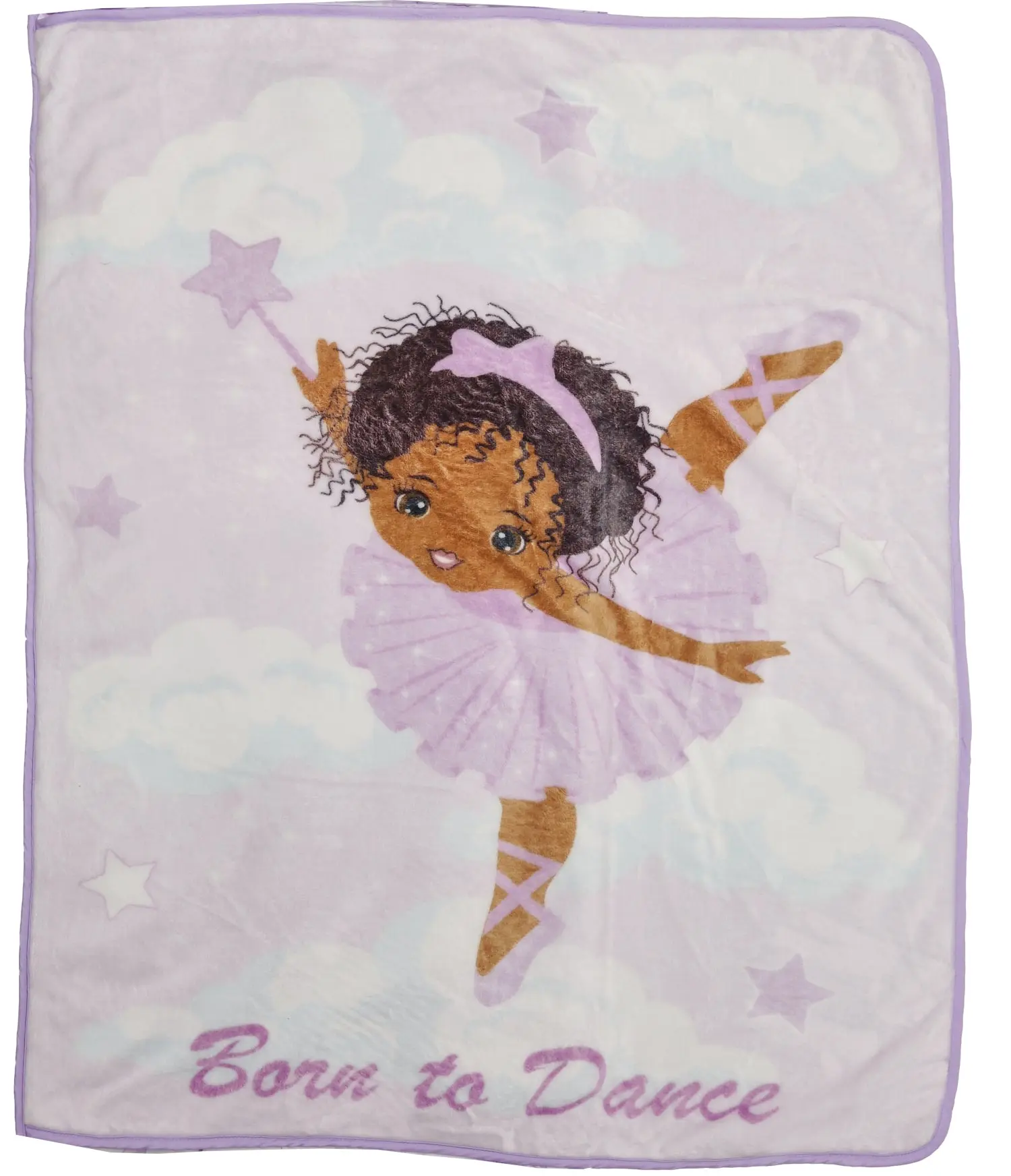Everyday Kids Toddler Throw Blanket - Born to Dance African American Ballerina