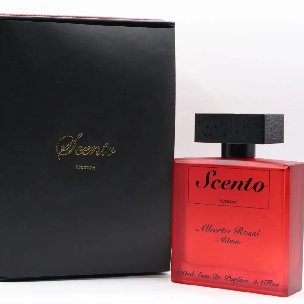 Scento Men Fragrance 3.4 - Bold Masculine Scent with Red Design for Strength Passion and Confidence