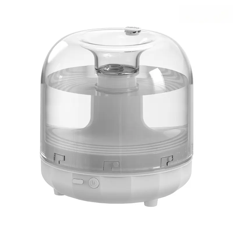 Compact Small Lightweight Tabletop Humidifier (135x135mm) - Silent USB Nano Mist Sprayer, Quiet Mode, Sleep Aid, Auto Shut Off, Transparent Cover, Space-Saving for Home Bedroom, Office, Automatic