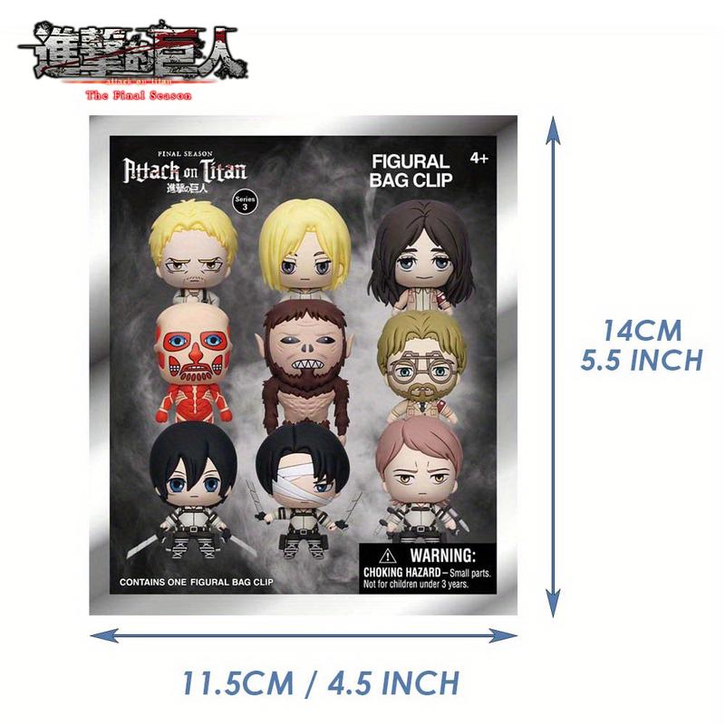 Attack on Titan Blind Bag Keyring/Blind Box Figure 1pc Random One Officially Licensed 3D Cartoon Mystery Anime Keychain Bag Clip Table Decoration Armin Eren Mikasa Levi Hange Christmas Halloween Friends Birthday Anniversary Gifts Limited Edition Accessory