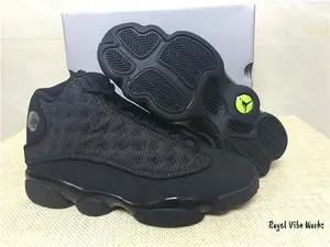 Black Cat Holographic Retro Air-Cushion Basketball Shoes