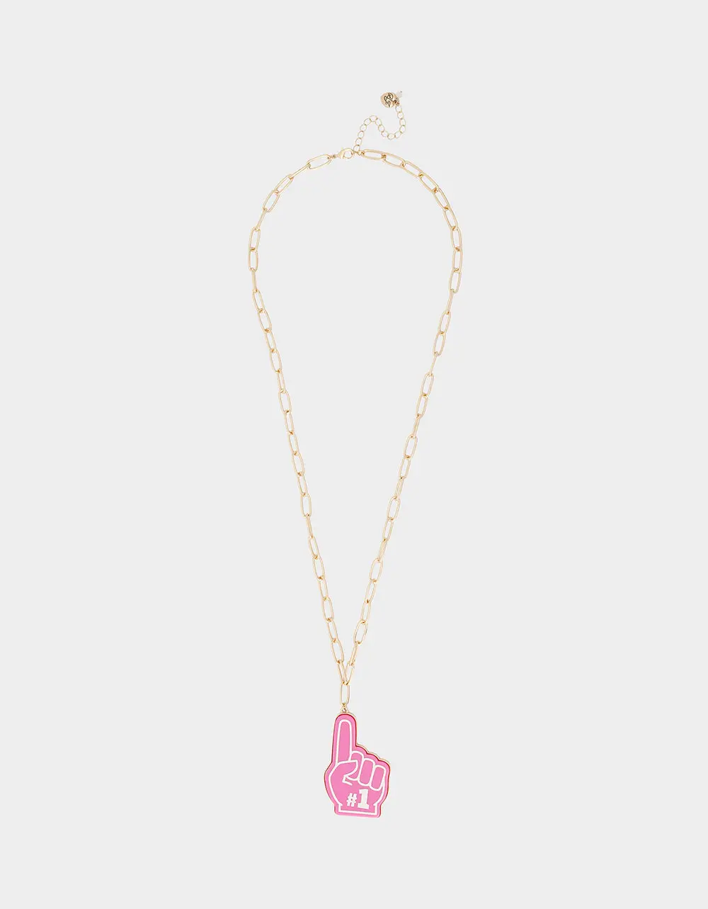 NUMBER ONE LONG PENDANT NECKLACE PINK