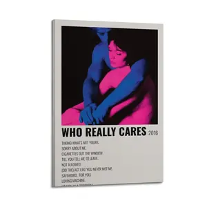 TV Girl Who Really Cares Poster for Bedroom Aesthetic Canvas Wall Art Living Room Posters Painting Picture Print Modern Family Decor Artist Bathroom Poster