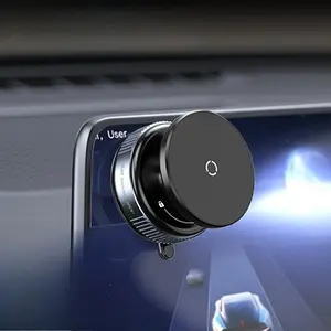 Mobile phone stand, with magnetic and button-type vacuum suction, foldable and retractable, suitable for any flat surface, suitable for iPhone and all smartphones that support Magsafe technology.