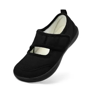 Womens Slippers Wide Width Diabetic Shoes Edema House Barefoot Walking Shoes Adjustable Indoor Outdoor Slippers Slide Sandal Footwear