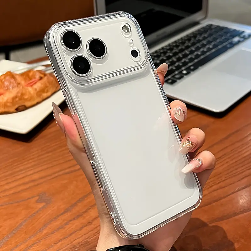 Transparent Soft Silicone Smartphone Case for iPhone 17 Pro Max, 16 Plus, 15, 14, 13, 12, 11, XR, Air E - Non-Yellowing, Shockproof Handheld Cellphone Protection Cover for Girls
