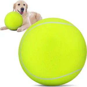 Giant Large Tennis Ball for Dogs: 9.5" Premium Balls for Dog for Outdoor Play, Big Tennis Ball Dogs Toy, Tennis Ball for Small Medium Large Dogs, Pet Balls Birthday, Yellow