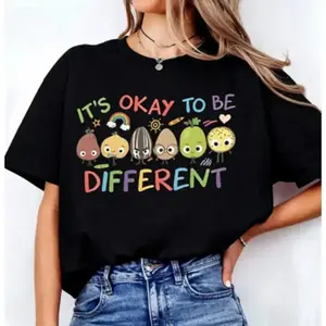 It's Okay To Be Different Shirt, Sped Tee, Neurodiversity Gift, Teacher Shirts, RBT Shirt, School Counselor Top Womenswear