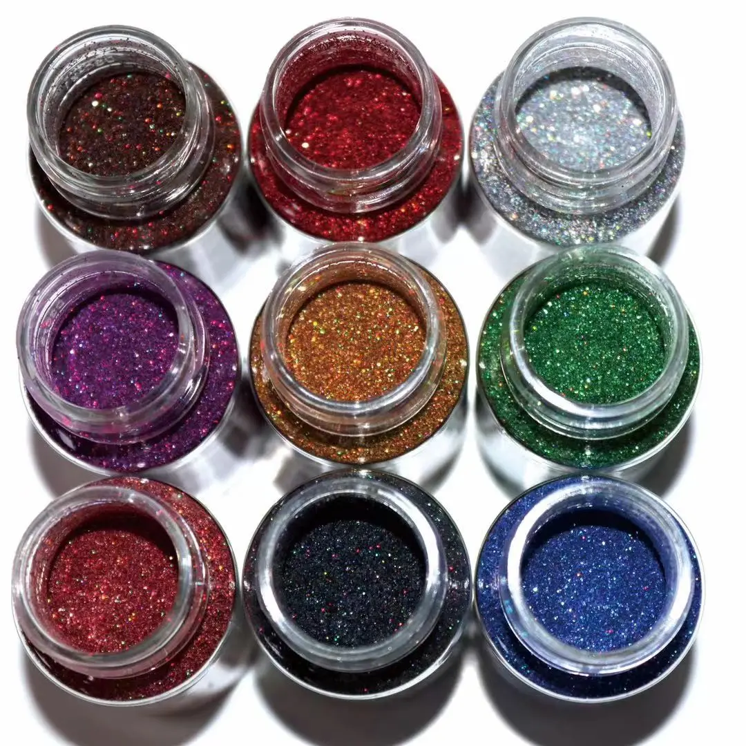 Glitter Powder Set, 9/12pcs High Quality Glitter, Colorful Shimmering Powder, Illuminating Iridescent Glitter, DIY Painting Supplies for Crafts, Card Making, Scrapbooking, Gift Wrapping