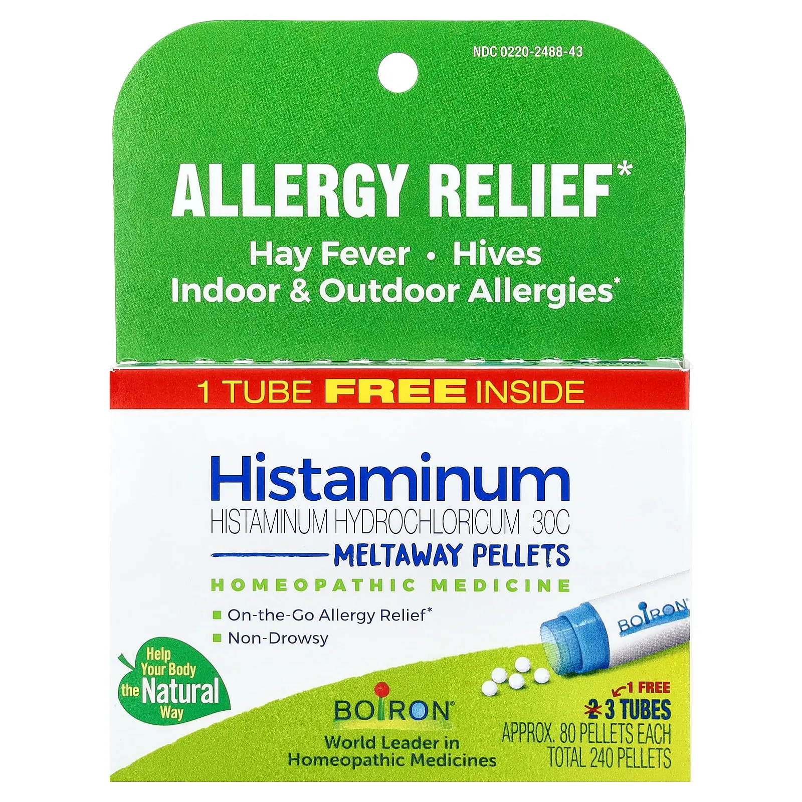 Boiron Histaminum Hydrochloricum 30C, 3 Tubes, 80 Meltaway Pellets Each | HSA/FSA Eligible