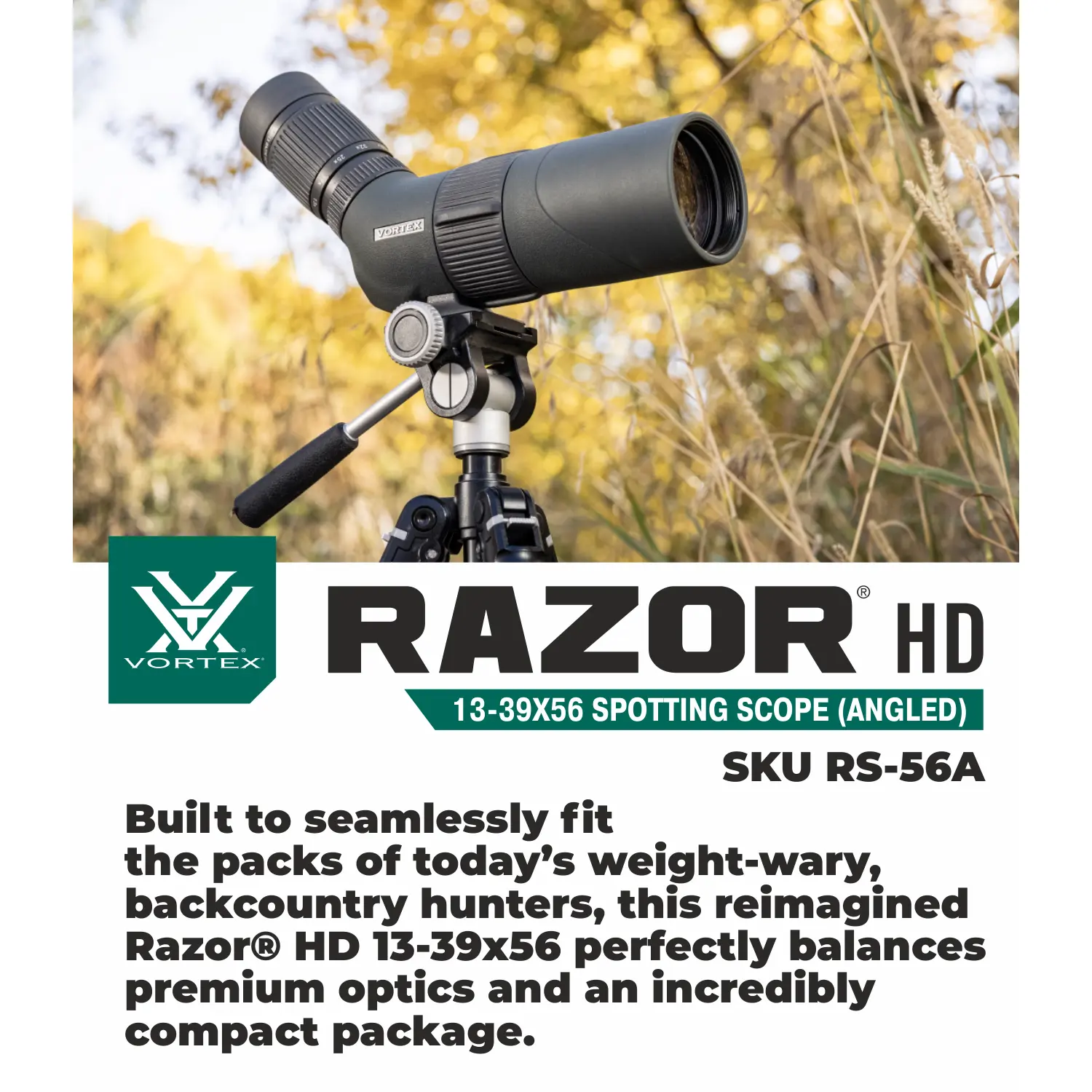 Vortex Optics Razor HD 13-39x56 Spotting Scope Angled (RS-56A)