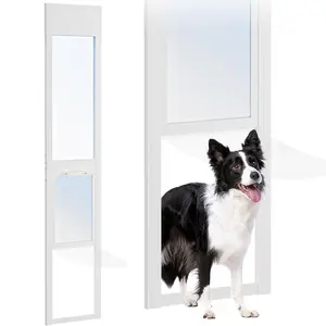 MOPHOTO Dog Door for Sliding Glass Door, Doggy Door for Sliding Glass Doors Large Dog Up, Sliding Door Dog Door Insert, Adjustable Height 74.8" to 80.71"