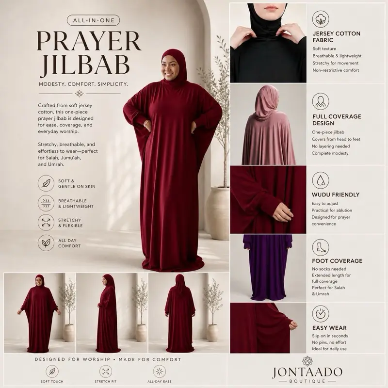 One Piece Prayer Abaya. Islamic Modesty Clothes Elegant Islamic Clothing