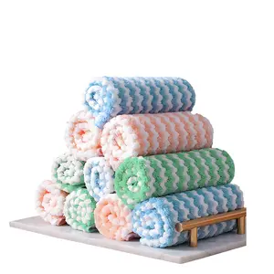 10 Counts Microfiber Cleaning Cloth, Super Soft Absorbent Dish Towels Rags Cloths for Washing Dishes and Kitchen Drying Cleaning House Keeping, Random Color