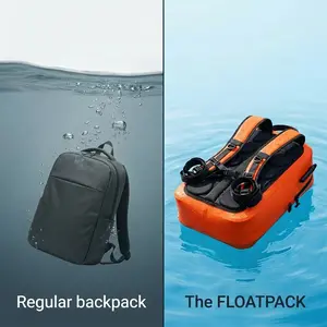 Military-Grade Waterproof Backpack/ Rescue Flotation Device.  When inflated it becomes unsinkable. Stab-proof technology perfect for Camping, Jetski & Boat Excursions