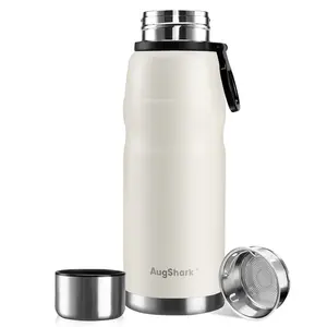 Augshark 20oz Insulated Stainless Steel Portable Drinkware - Leak-Proof Lid Vacuum Flask, Hot & Cold Coffee Travel Cup, Ideal Gift for Men & Women fathersdaygiftideas