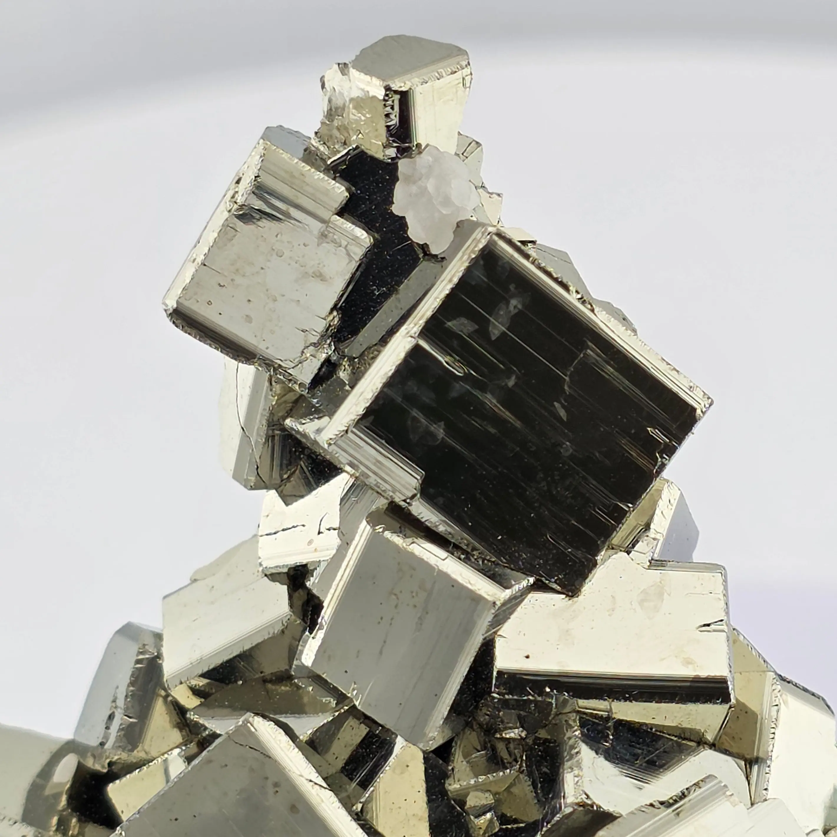 Pyrite from Peru - Lustrous Golden Stacked Aesthetic Crystal Cluster