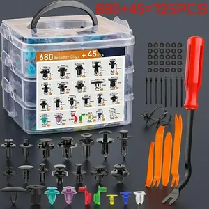 Car Push Retainer Clips & Auto Fasteners Assortment -26 Most Popular Sizes Nylon Bumper Fender Rivets with 10 Cable Ties and Fasteners Remover for GM Ford Toyota Honda Chrysler
