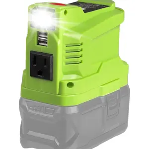 for Ryobi Powered Inverter Generator 150W for Ryobi Battery 18V to 110v/120v AC Output, Portable Power Source USB Charger Adapter, for Ryobi Power Station with LED Light cordless drill professtional electric drills