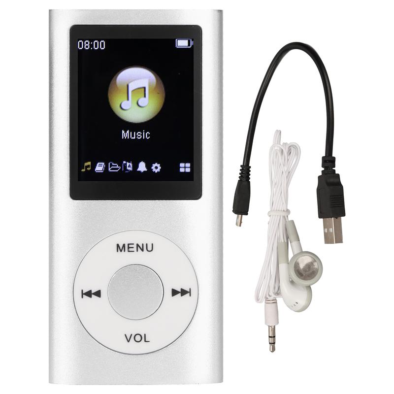 MP3 Player,MP3 Music Player Stylish Multifunctional Lossless Sound Slim 1.8 Inch LCD Screen Portable MP3 Music Player (Sliver or pink)