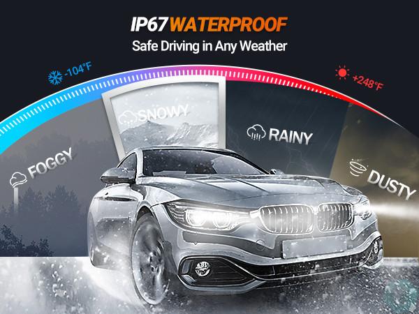 2013 Toyota RAV4 9005/HB3 60W 6500K White IP68 LED Headlight Bulbs 2PCS SEALIGHT S1-Pro