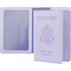 Passport Holder, Passport Holder Women, Passport Covers Travel  Haves, Travel Passport Wallet for Men, 1 Pack Passport Case Passport Protector for Travel Airport Essentials, Light Purple