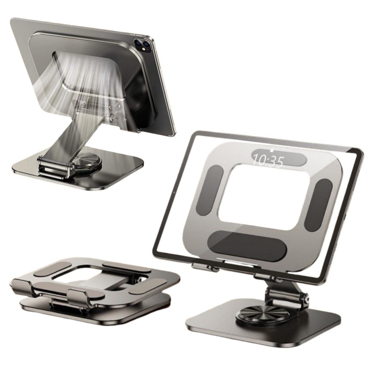 360° Rotation Desk Tablet Mount, Thermal Design for Portable Monitor, Aluminum Alloy Adjustable Phone Stand Holder, Universal Fits for iPhone,for iPad Pro 11/10.5/9.7 iPad Mini 4/3/2/1 iPad Air 5/4/3/2,for Samsung Galaxy Tab Series, For Lenovo Tab Series