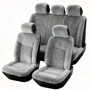 Plush Car Seat Covers for 5 Seats, Unisex, Full Coverage, Soft and Comfortable, No Slippage, Machine Washable, Automotive Seat Covers, Car Accessories