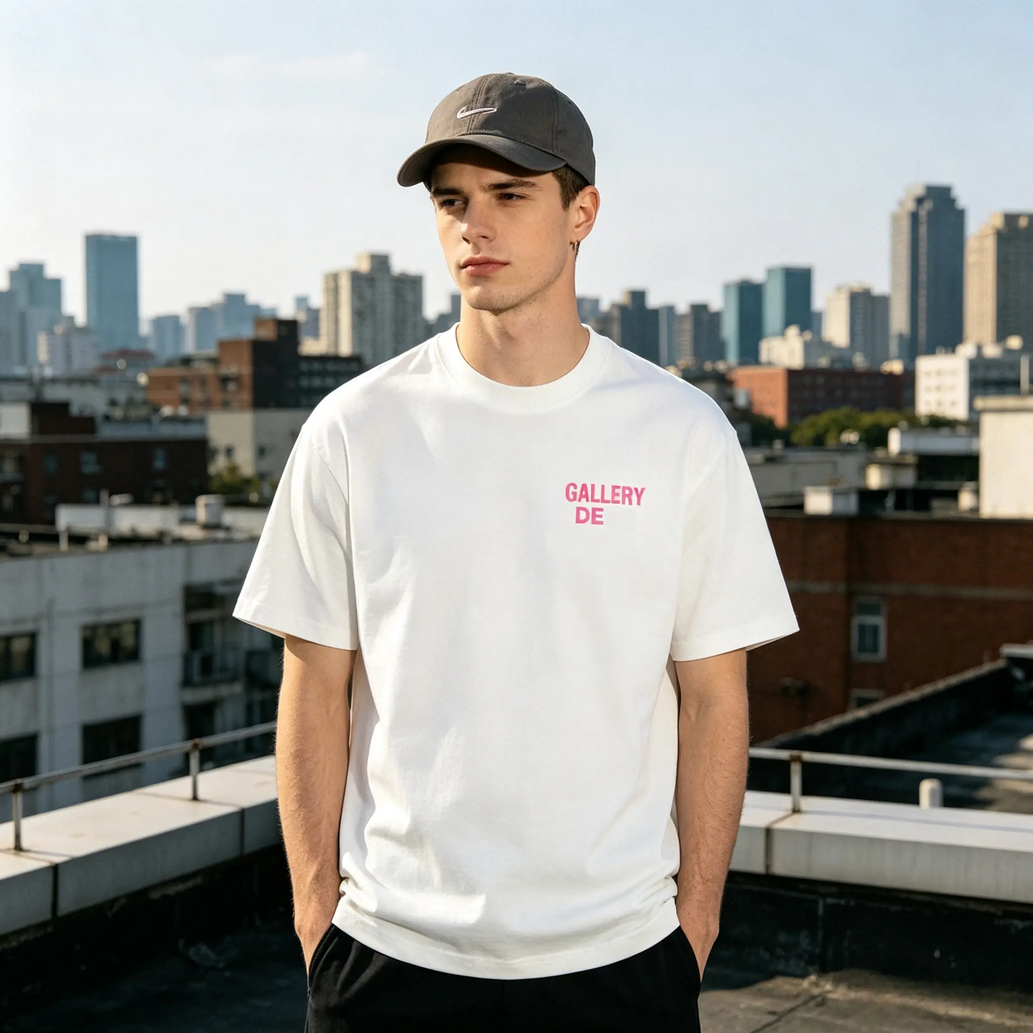 Hip Hop T-Shirt for Men Women – Gallery Style Dept Letter Pattern Short Sleeve Tee, Y2K Rapper Street Clothing, Unisex Casual Summer Top