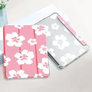 Floral Pattern Tablet Case with Pen Slot, 1 Count Drop and Scratch Resistant Tablet Protective Cover, Tablet Accessories Compatible with iPad & Samsung