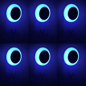 6 Pack Blue, LED Night Lights Plug into Wall with Dusk to Dawn sensors, Plug in Night Lights for  Room, Bedroom, Bathroom,  ,Stair Lights, Hallway Light