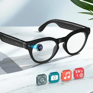 Wearable Bluetooth Smart Camera Sunglasses  with Camera, 1080P Video Recording Glasses, 8MP Camera Glasses, Real Time Translation, ChatGPT AI Voice Assistant, Open-Ear Audioes