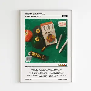 Treaty Oak Revival - Have A Nice Day Album Poster No Frame/ Album Cover Poster / Music Gift / Music Wall Decor / Album Art