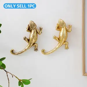 European Style Lizard Wall Hanging Decor, Vintage Resin Craft, Handmade Home Wall Decoration, Wall Mounted Decoration, Interior Wall Decor, 1 Piece