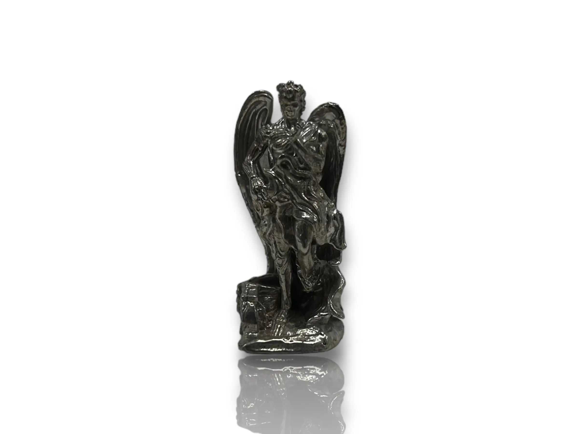 Duality Ambigram – Hand-Poured Silver Collectible Statue (Made in USA)