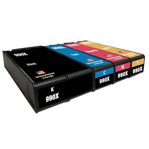 U.S. Remanufactured for HP 990X Black and 3 Color Ink Cartridge Combo Pack